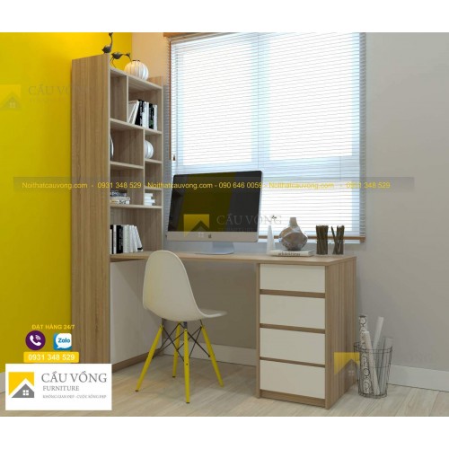 Bàn làm việc kết hợp kệ sách BLV99 Bàn làm việc kết hợp kệ sách BLV99